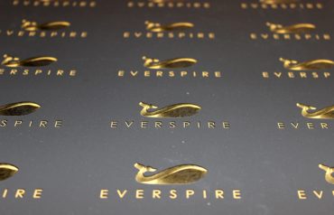 Black and gold pre-cut business cards