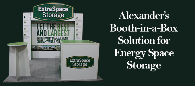Our Booth-in-a-Box Solution for Extra Space Storage