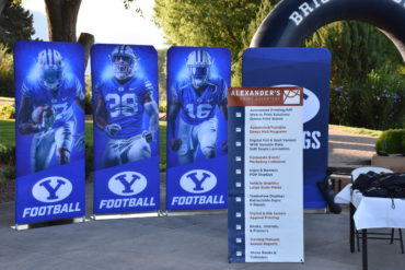 Alexander's provided pop-up signs that displayed BYU football players at the BYU golf tournament