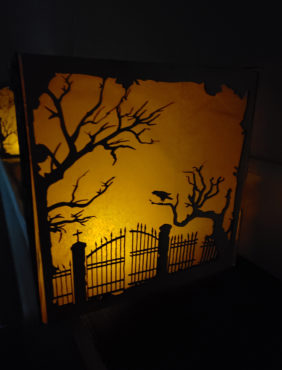 Halloween Lantern design created by a laser cutter at Alexander's