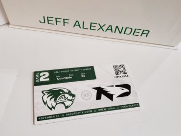 A courtside season pass included inside the UVU custom marketing box